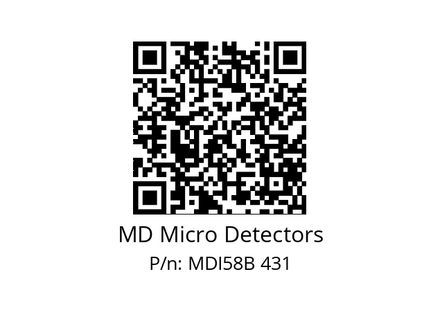  MDI58B1800Z5/30L6SXPR MD Micro Detectors MDI58B 431