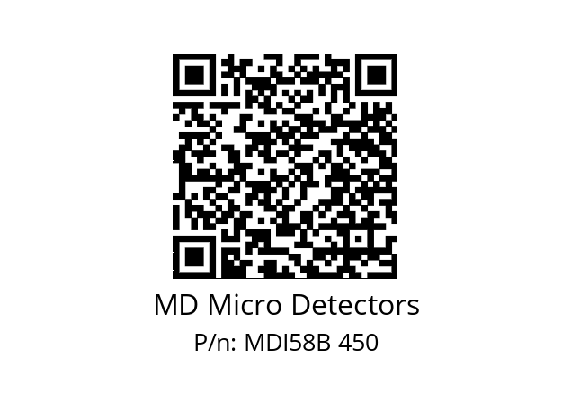  MDI58B625S5/30L10SXPR MD Micro Detectors MDI58B 450