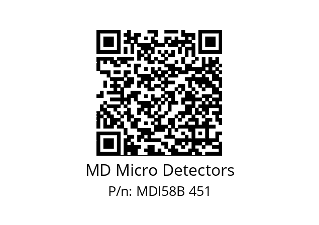  MDI58B720S5/30L10SXPR MD Micro Detectors MDI58B 451