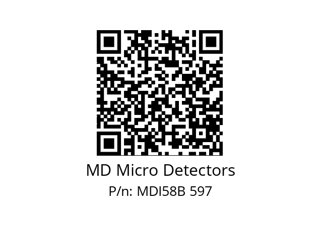  MDI58B256Z5/30P10XXPA MD Micro Detectors MDI58B 597