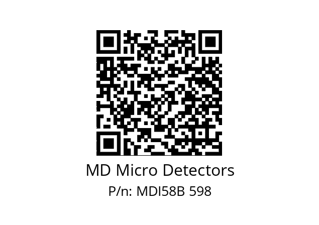  MDI58B300Z5/30P10XXPA MD Micro Detectors MDI58B 598