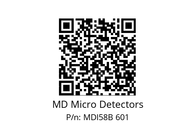  MDI58B480Z5/30P10XXPA MD Micro Detectors MDI58B 601