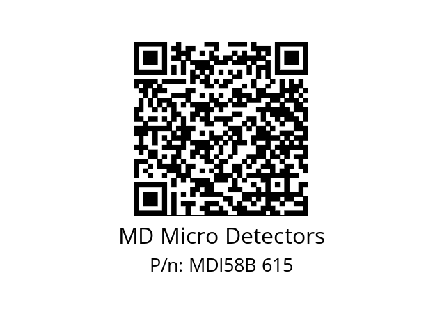  MDI58B1500Z5/30P10XXPA MD Micro Detectors MDI58B 615