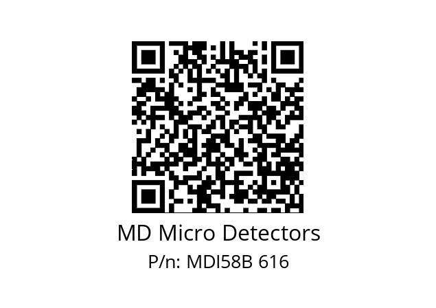  MDI58B1600Z5/30P10XXPA MD Micro Detectors MDI58B 616