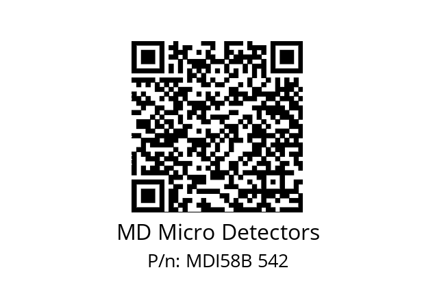  MDI58B600Z5/30P6XXPA MD Micro Detectors MDI58B 542