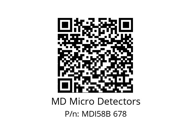  MDI58B1600Z5/30P6SXPA MD Micro Detectors MDI58B 678