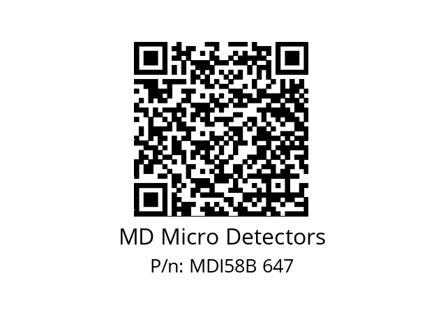  MDI58B1600S5/30P6SXPA MD Micro Detectors MDI58B 647