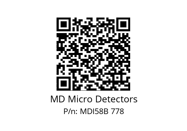  MDI58B128Z5/30L6XXPA MD Micro Detectors MDI58B 778