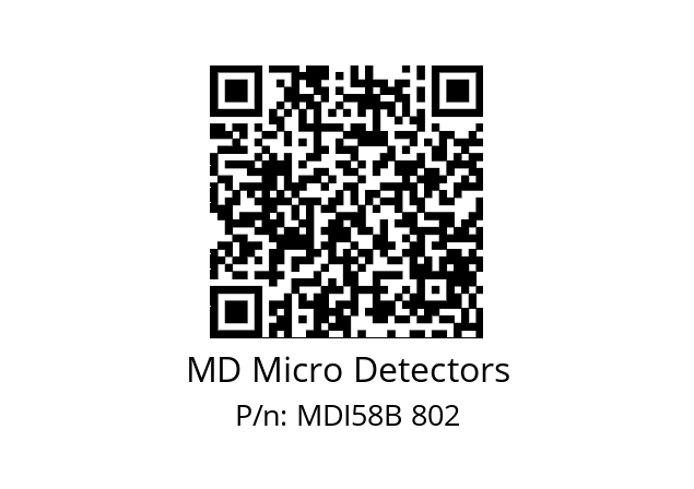  MDI58B1600Z5/30L6XXPA MD Micro Detectors MDI58B 802