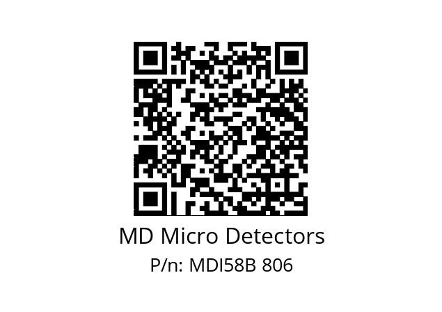  MDI58B2500Z5/30L6XXPA MD Micro Detectors MDI58B 806