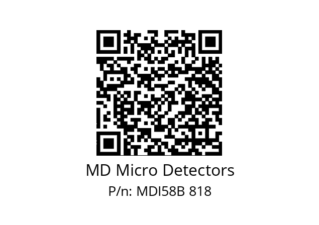  MDI58B480S5/30L10XXPA MD Micro Detectors MDI58B 818