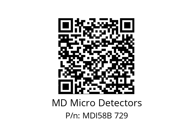  MDI58B625Z5/30P10SXPA MD Micro Detectors MDI58B 729