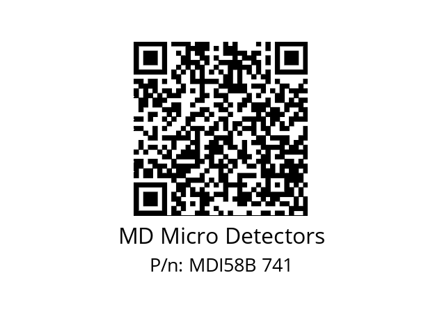  MDI58B1800Z5/30P10SXPA MD Micro Detectors MDI58B 741