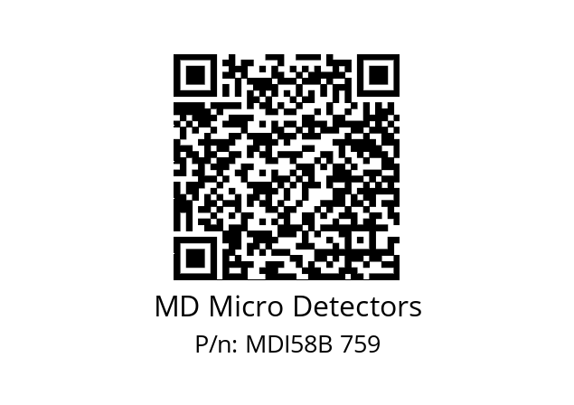  MDI58B600S5/30L6XXPA MD Micro Detectors MDI58B 759