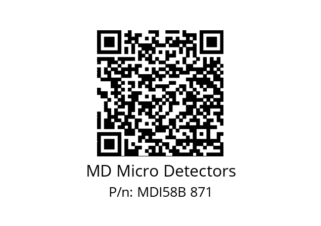  MDI58B128S5/30L6SXPA MD Micro Detectors MDI58B 871