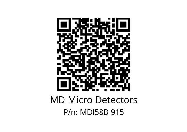  MDI58B625Z5/30L6SXPA MD Micro Detectors MDI58B 915