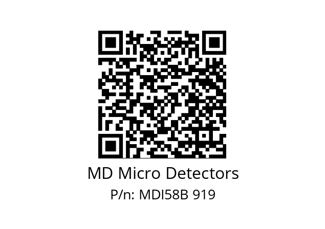  MDI58B900Z5/30L6SXPA MD Micro Detectors MDI58B 919