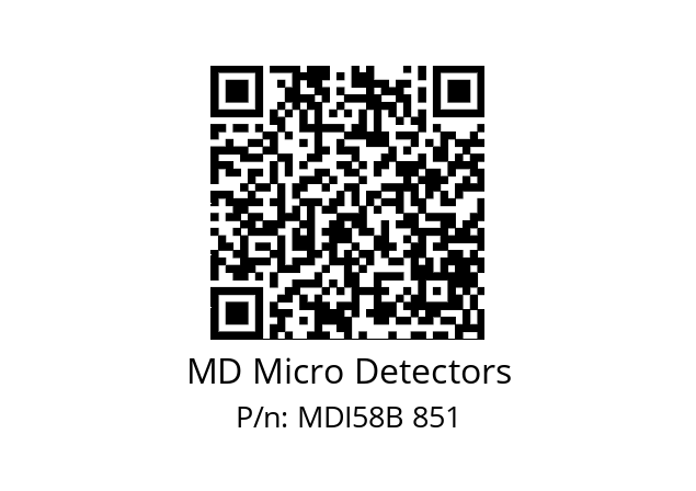  MDI58B512Z5/30L10XXPA MD Micro Detectors MDI58B 851