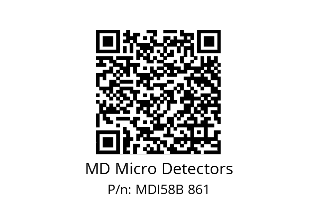  MDI58B1250Z5/30L10XXPA MD Micro Detectors MDI58B 861