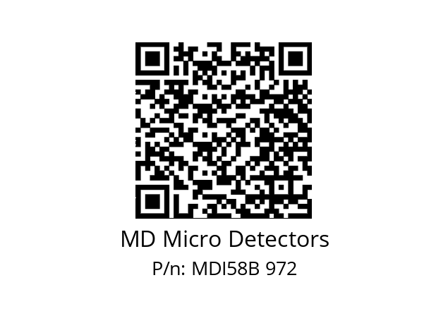  MDI58B400Z5/30L10SXPA MD Micro Detectors MDI58B 972