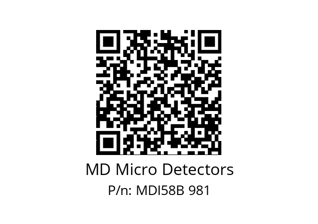  MDI58B900Z5/30L10SXPA MD Micro Detectors MDI58B 981