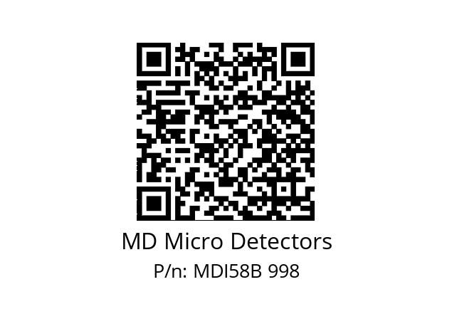  MDI58B240S5/30P6XXMR.162 MD Micro Detectors MDI58B 998