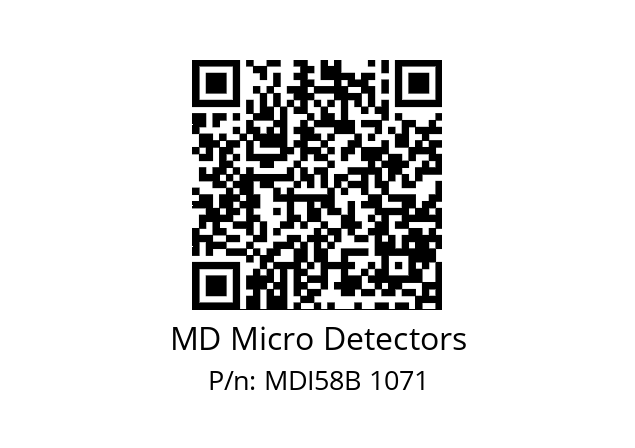  MDI58B720S5/30P10XXMR.162 MD Micro Detectors MDI58B 1071