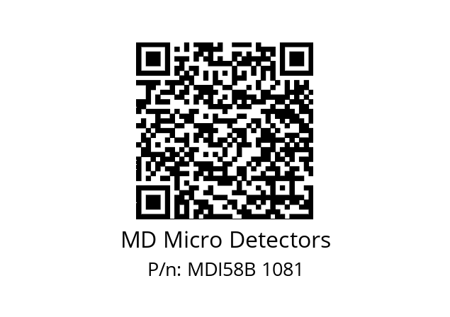  MDI58B1600S5/30P10XXMR.162 MD Micro Detectors MDI58B 1081