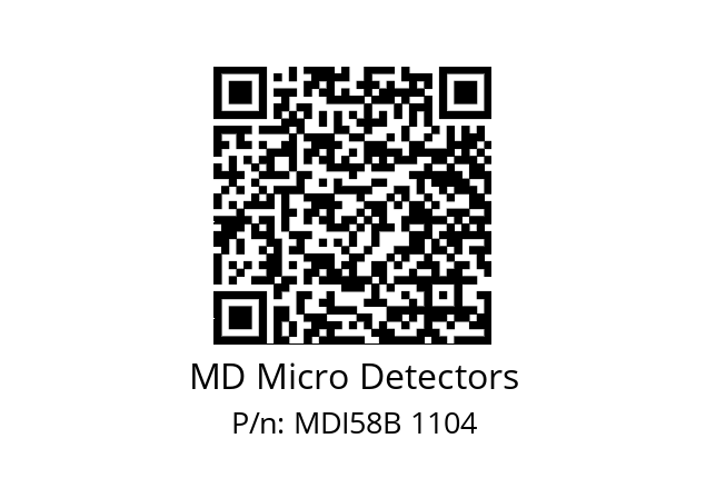  MDI58B800Z5/30P10XXMR.162 MD Micro Detectors MDI58B 1104