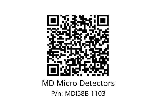  MDI58B750Z5/30P10XXMR.162 MD Micro Detectors MDI58B 1103