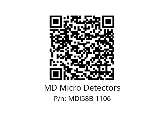  MDI58B1000Z5/30P10XXMR.162 MD Micro Detectors MDI58B 1106