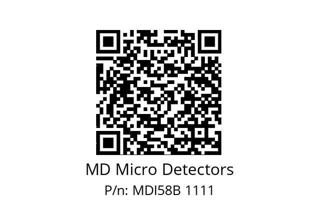  MDI58B1500Z5/30P10XXMR.162 MD Micro Detectors MDI58B 1111