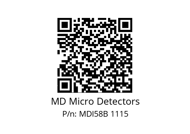  MDI58B2048Z5/30P10XXMR.162 MD Micro Detectors MDI58B 1115