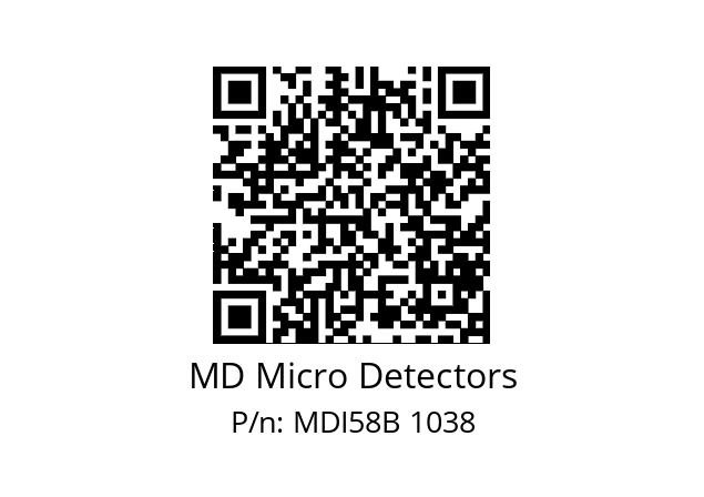  MDI58B600Z5/30P6XXMR.162 MD Micro Detectors MDI58B 1038