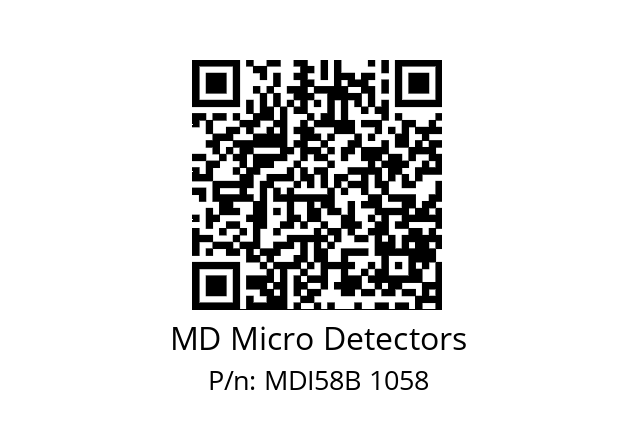  MDI58B150S5/30P10XXMR.162 MD Micro Detectors MDI58B 1058