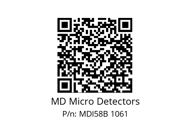  MDI58B250S5/30P10XXMR.162 MD Micro Detectors MDI58B 1061