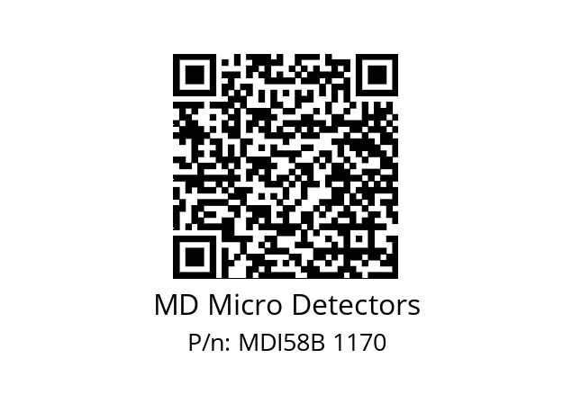  MDI58B1200Z5/30P6SXMR.162 MD Micro Detectors MDI58B 1170