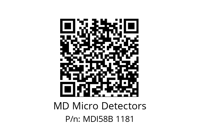  MDI58B128S5/30P10SXMR.162 MD Micro Detectors MDI58B 1181