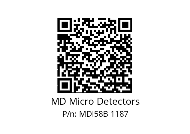  MDI58B300S5/30P10SXMR.162 MD Micro Detectors MDI58B 1187