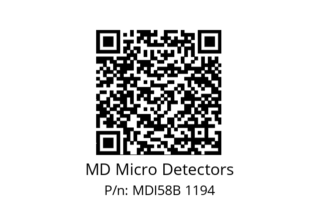  MDI58B625S5/30P10SXMR.162 MD Micro Detectors MDI58B 1194