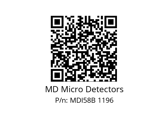  MDI58B750S5/30P10SXMR.162 MD Micro Detectors MDI58B 1196