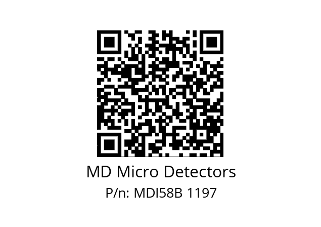  MDI58B800S5/30P10SXMR.162 MD Micro Detectors MDI58B 1197