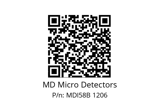  MDI58B1800S5/30P10SXMR.162 MD Micro Detectors MDI58B 1206