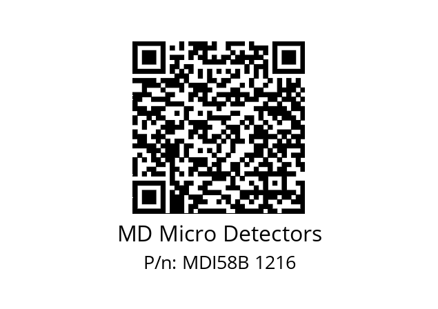  MDI58B250Z5/30P10SXMR.162 MD Micro Detectors MDI58B 1216