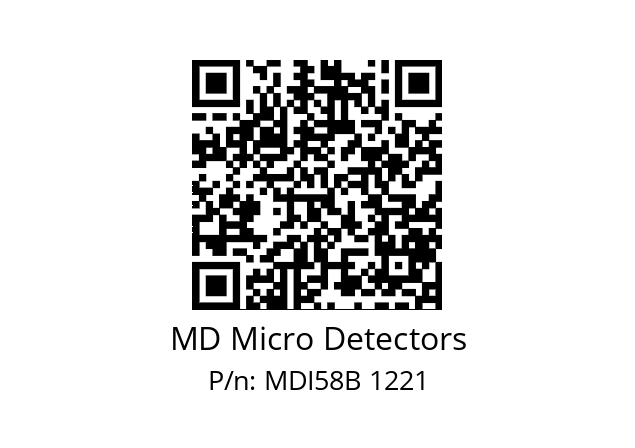  MDI58B480Z5/30P10SXMR.162 MD Micro Detectors MDI58B 1221