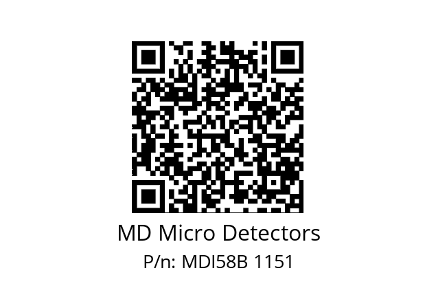  MDI58B150Z5/30P6SXMR.162 MD Micro Detectors MDI58B 1151