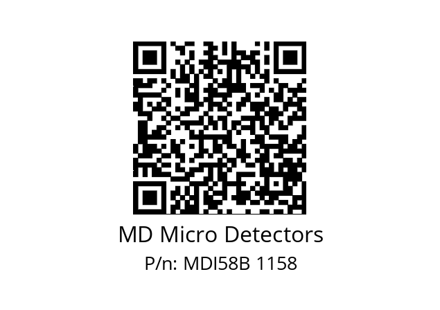  MDI58B400Z5/30P6SXMR.162 MD Micro Detectors MDI58B 1158