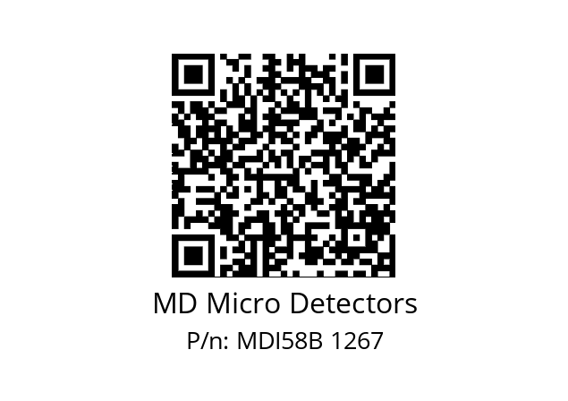  MDI58B1600S5/30L6XXMR.162 MD Micro Detectors MDI58B 1267