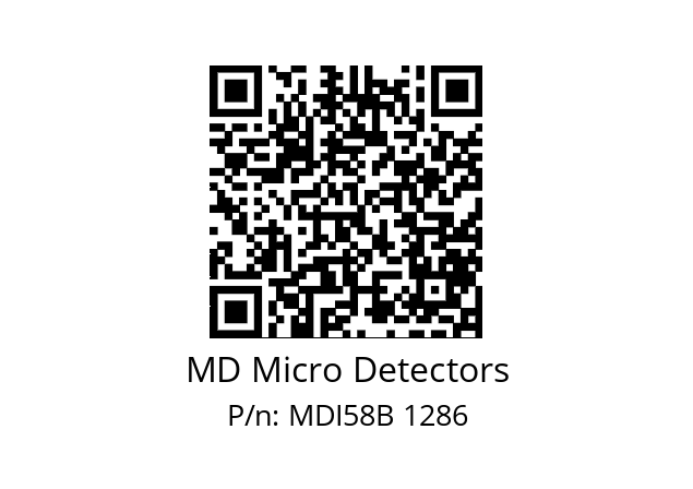  MDI58B600Z5/30L6XXMR.162 MD Micro Detectors MDI58B 1286