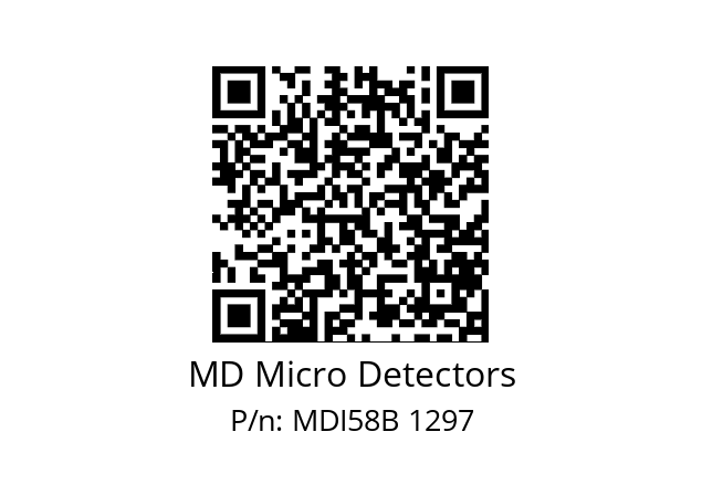  MDI58B1500Z5/30L6XXMR.162 MD Micro Detectors MDI58B 1297